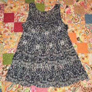 Black and grey flowy grey tank
